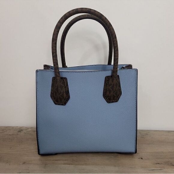 NWT Michael Kors Medium Mercer Bag Blue - Picture 4 of 13